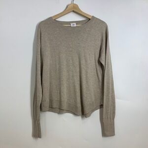 Cabi Tan Speckled Long Sleeve Crew Neck Sweater Knit Top Womens Size S